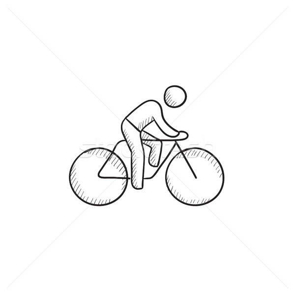Ferfi Lovaglas Bicikli Rajz Ikon Vektor Vektorgrafika C Rastudio 7297527 Stockfresh