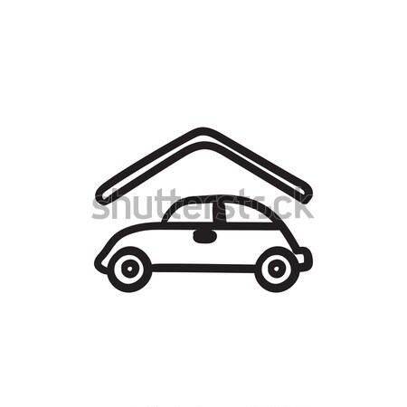 Car garage sketch icon. Stock photo © RAStudio