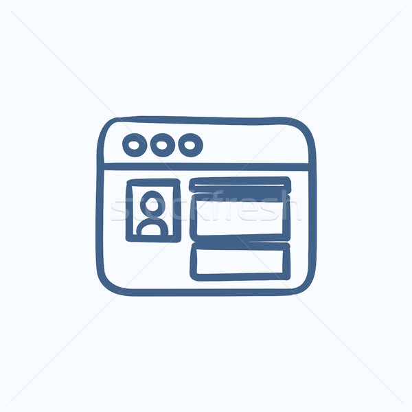 Browser window with page sketch icon. Stock photo © RAStudio