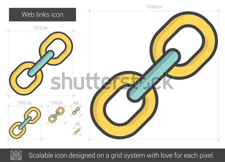 Háló linkek vonal ikon vektor izolált Stock fotó © RAStudio