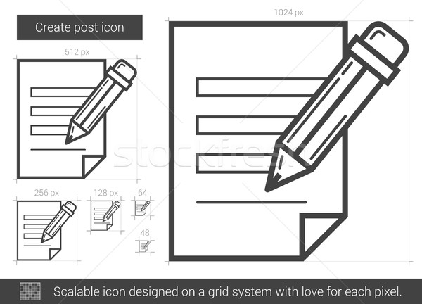 Create post line icon. Stock photo © RAStudio