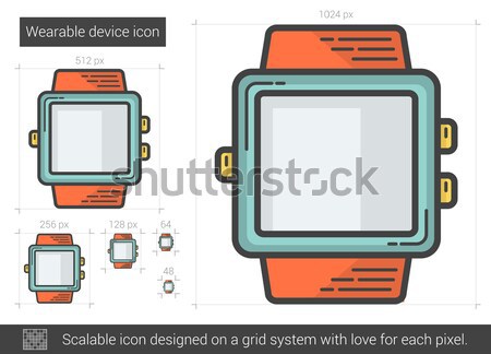 Wearable device line icon. Stock photo © RAStudio