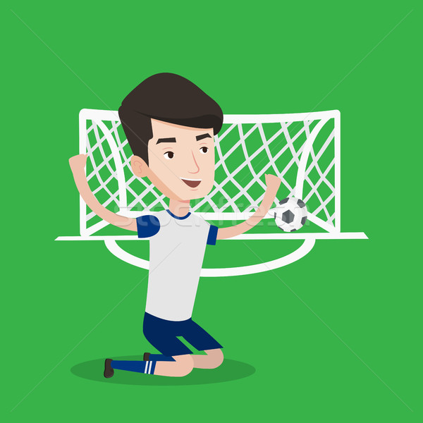Soccer player celebrating scoring goal. Stock photo © RAStudio