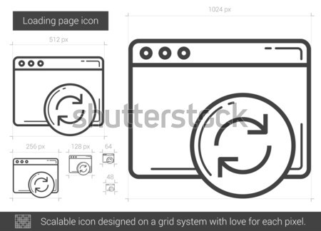 Loading page line icon. Stock photo © RAStudio