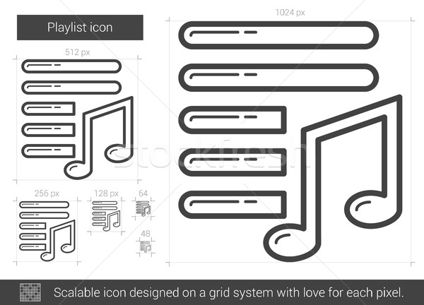 Playlist line icon. Stock photo © RAStudio