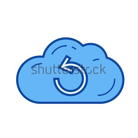 Stock photo: Backup line icon.