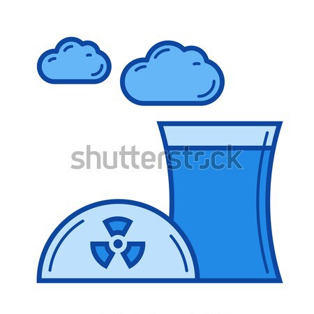 Stock foto: Nuklearen · Verschmutzung · line · Symbol · Vektor · isoliert