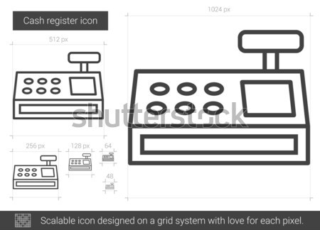 Cash register line icon. Stock photo © RAStudio