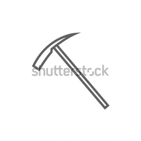 Ice pickaxe line icon. Stock photo © RAStudio
