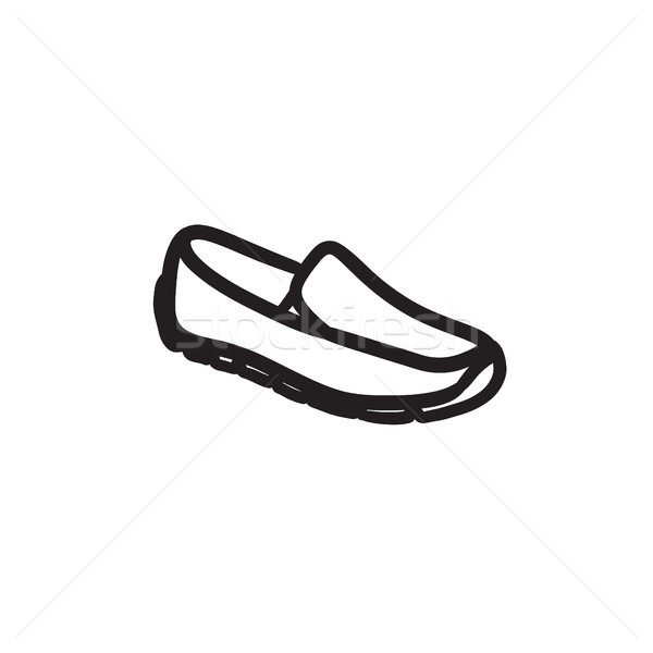 Male shoe sketch icon. Stock photo © RAStudio