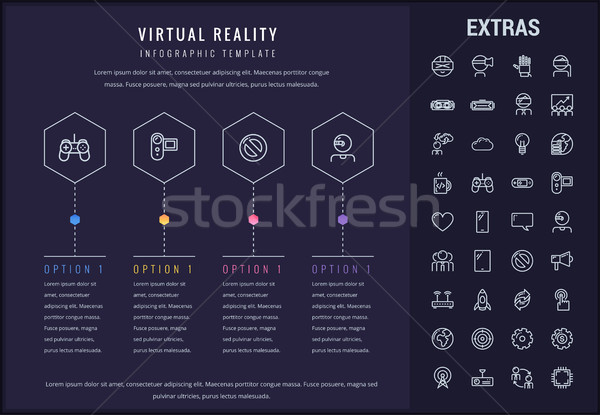 Virtuális valóság infografika sablon elemek lehetőségek Stock fotó © RAStudio