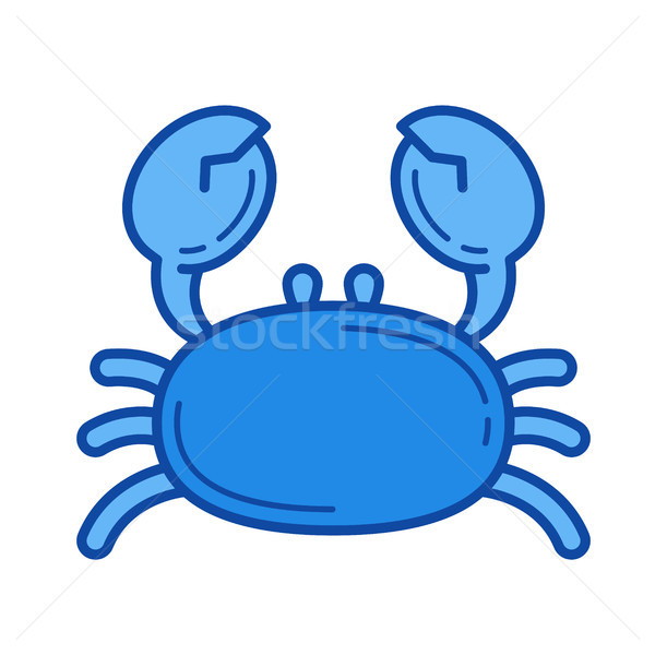 [[stock_photo]]: Crabe · ligne · icône · vecteur · isolé · blanche