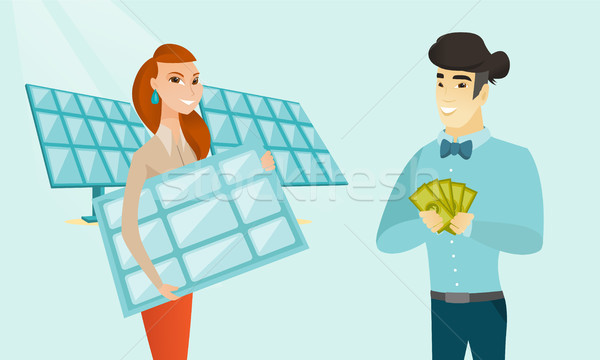 Businessman investing money in green technology. Stock photo © RAStudio
