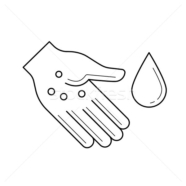 Sanitation, hand washing line icon. Stock photo © RAStudio