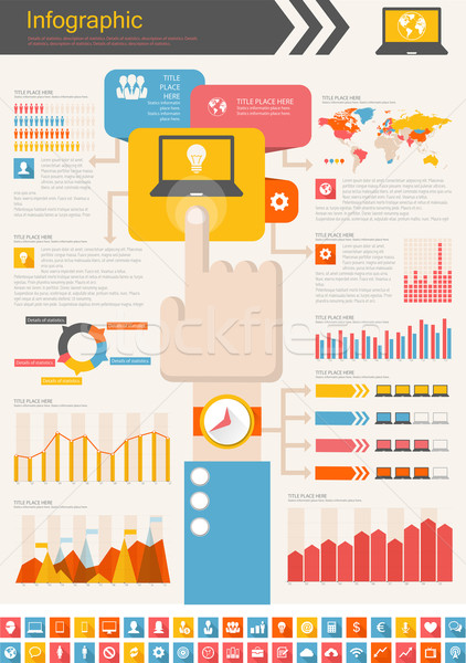 ストックフォト: 業界 · インフォグラフィック · 要素 · 国 · eps