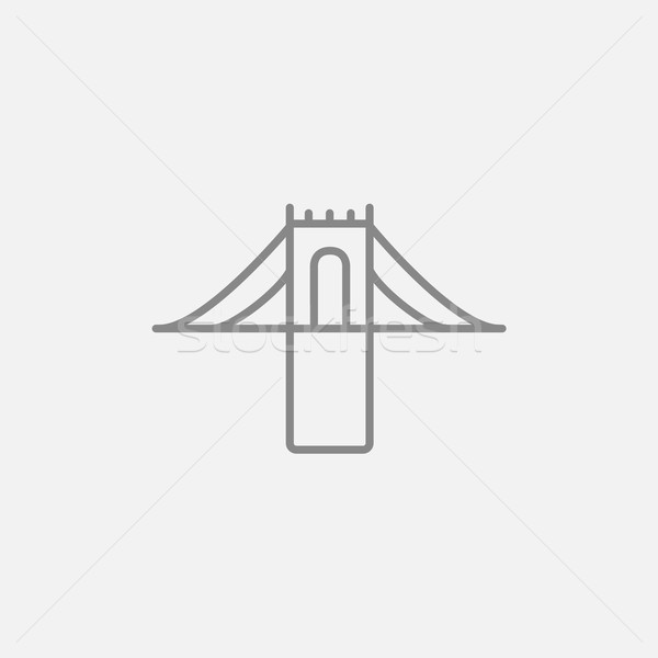 Stock photo: Bridge line icon.