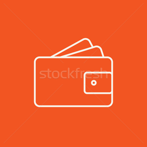 Wallet with money line icon. Stock photo © RAStudio