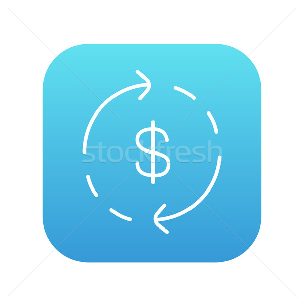 Dollar symbol with arrows line icon. Stock photo © RAStudio