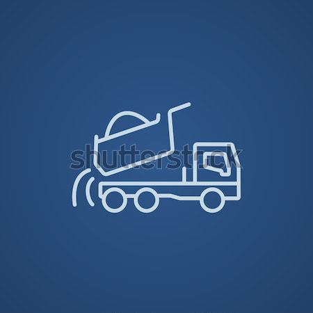 Dump truck line icon. Stock photo © RAStudio