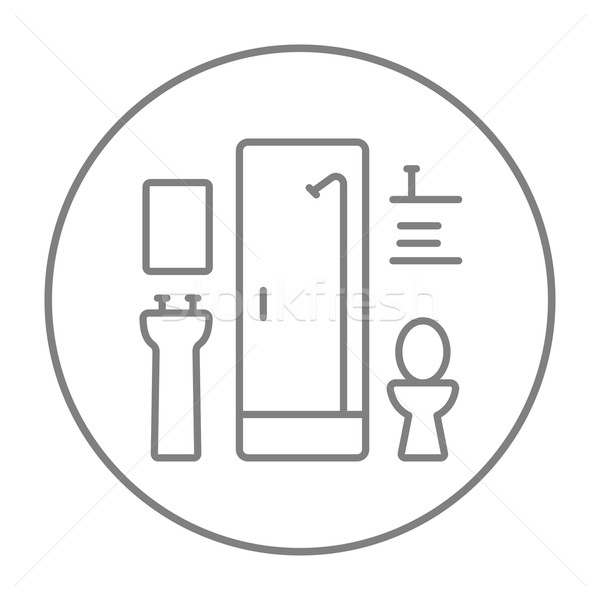 Bathroom line icon. Stock photo © RAStudio