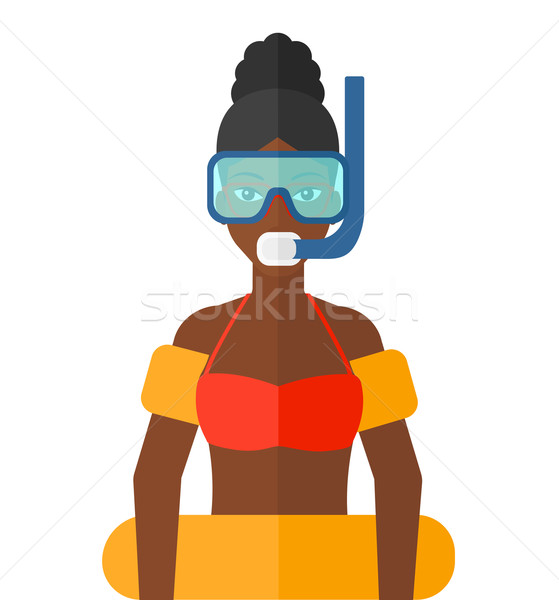 Woman with swimming equipment. Stock photo © RAStudio