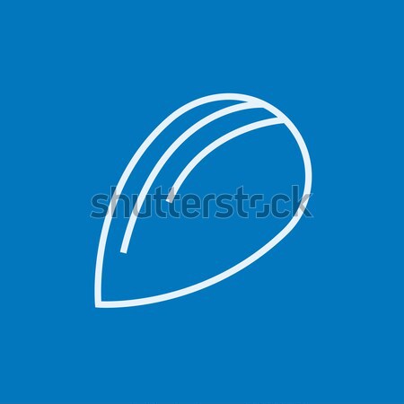 Stock photo: Almond line icon.
