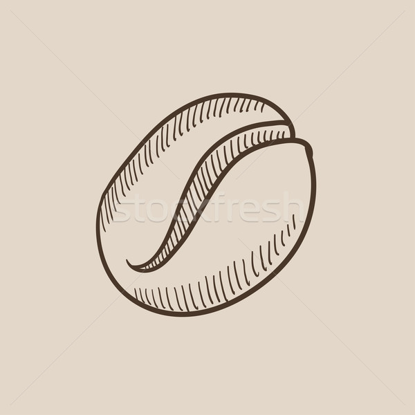 Coffee bean sketch icon. Stock photo © RAStudio