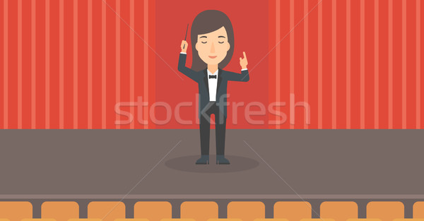Conductor directing with baton. Stock photo © RAStudio