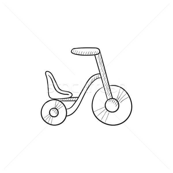 Stock photo: Child bike sketch icon.