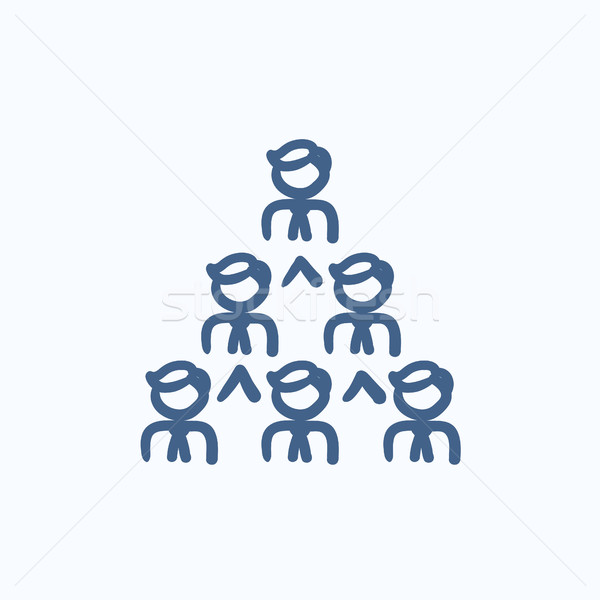 Business pyramid  sketch icon. Stock photo © RAStudio