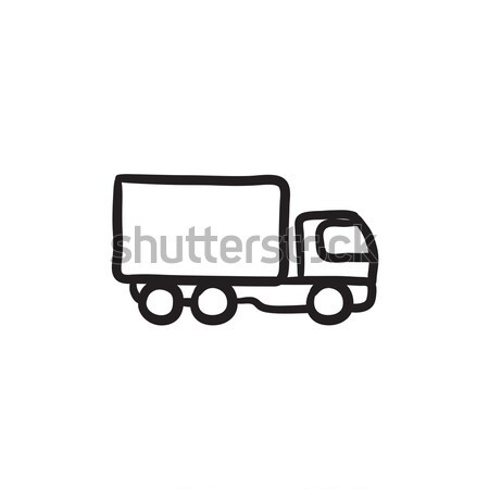 Delivery truck sketch icon. Stock photo © RAStudio