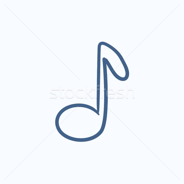 Music note sketch icon. Stock photo © RAStudio