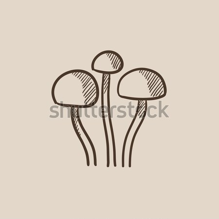Mushroom sketch icon. Stock photo © RAStudio