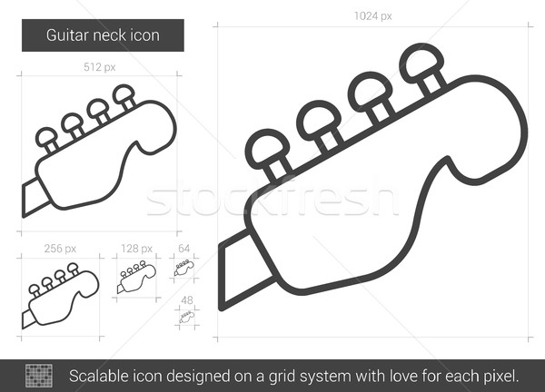 Guitar neck line icon. Stock photo © RAStudio