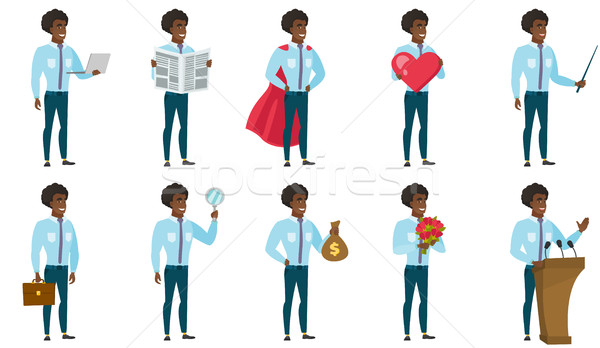 Vector set of illustrations with business people. Stock photo © RAStudio