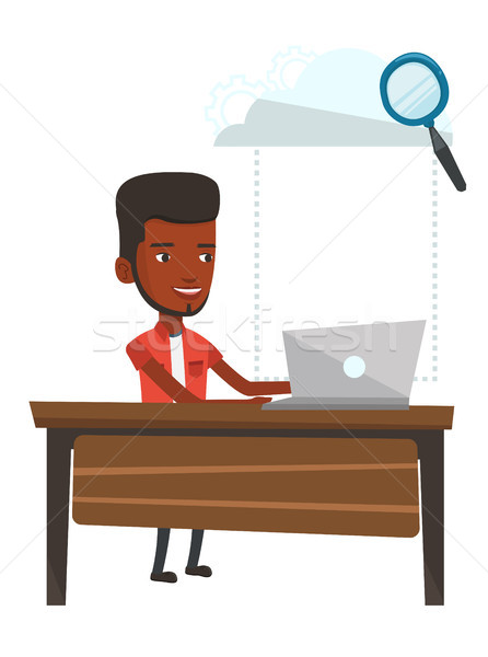 Cloud computing technology vector illustration. Stock photo © RAStudio