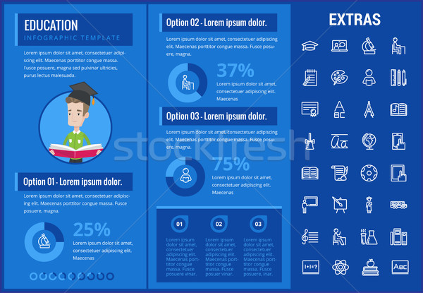Education infographic template, elements and icons Stock photo © RAStudio