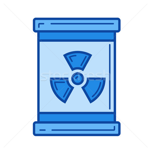 Nuclear residuos línea icono vector aislado Foto stock © RAStudio