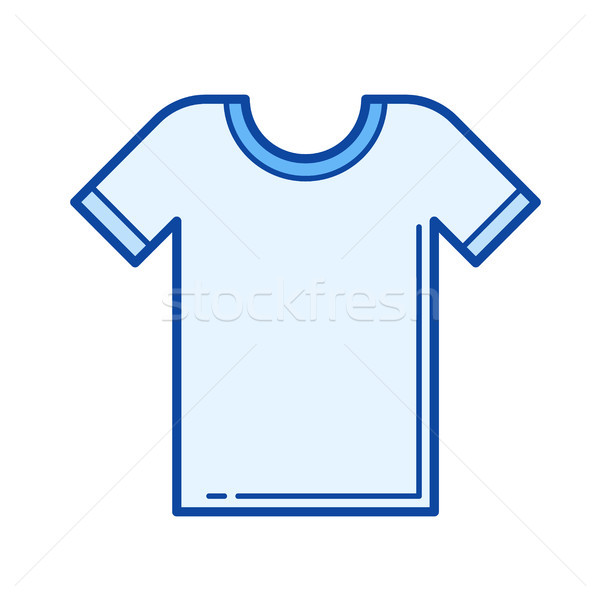 Tshirt line Symbol Vektor isoliert weiß Stock foto © RAStudio
