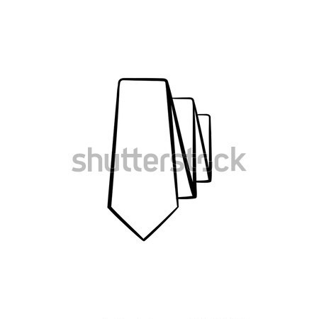 Stock photo: Tie hand drawn sketch icon.