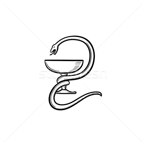 Apotheke Symbol Hand gezeichnet Gliederung Doodle Symbol Stock foto © RAStudio