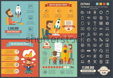 Foto d'archivio: Design · infografica · modello · elementi · illustrazioni