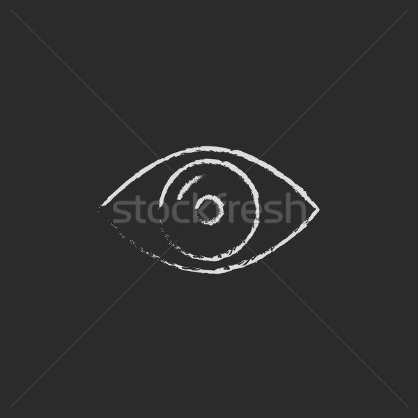 Eye icon drawn in chalk. Stock photo © RAStudio