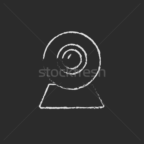 Web camera icon drawn in chalk. Stock photo © RAStudio