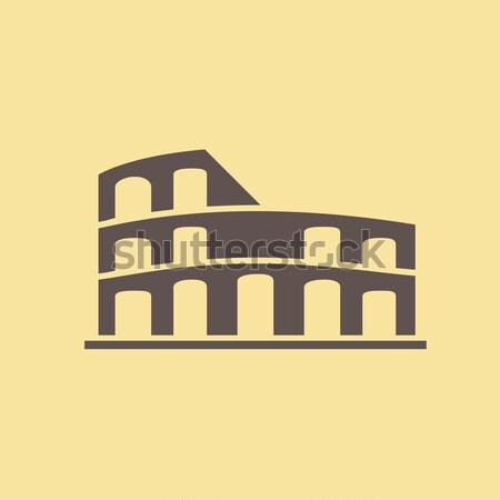 Coliseum line icon. Stock photo © RAStudio