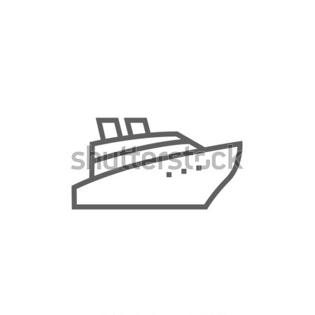 Cruiseschip lijn icon web mobiele infographics Stockfoto © RAStudio