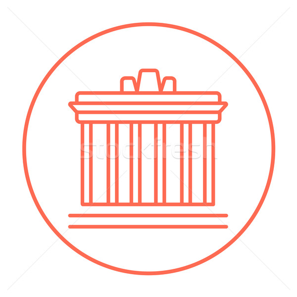 Akropolis Athen line Symbol Web mobile Stock foto © RAStudio