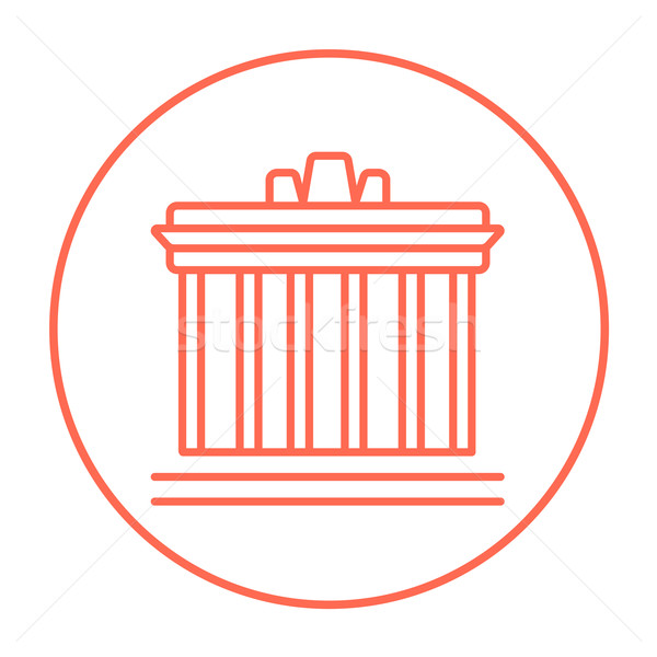 Acropolis Athene lijn icon web mobiele Stockfoto © RAStudio