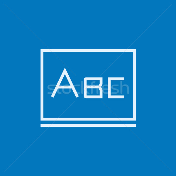 Letters abc on blackboard line icon. Stock photo © RAStudio