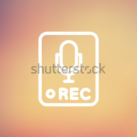 Record button line icon. Stock photo © RAStudio